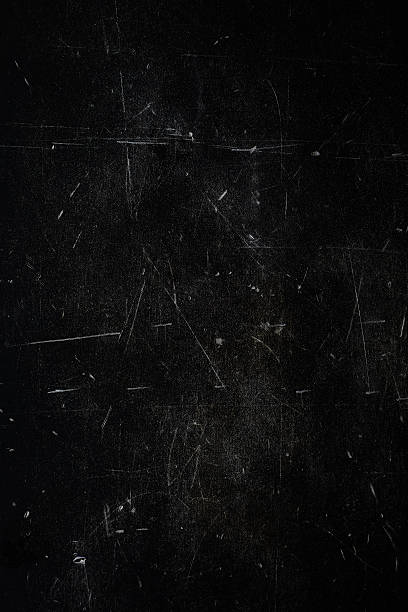 istock Overhead view of dark black metal surface 623446426