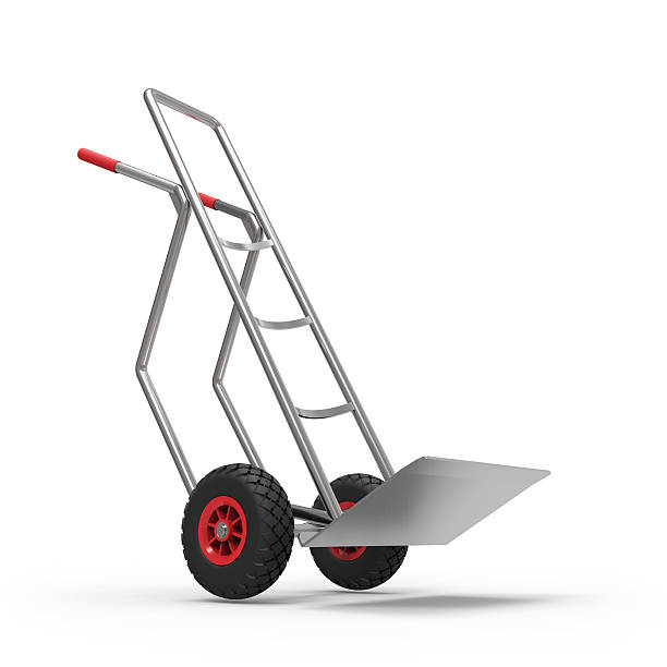 Hand truck Hand truck 3D rendering sack barrow stock pictures, royalty-free photos & images