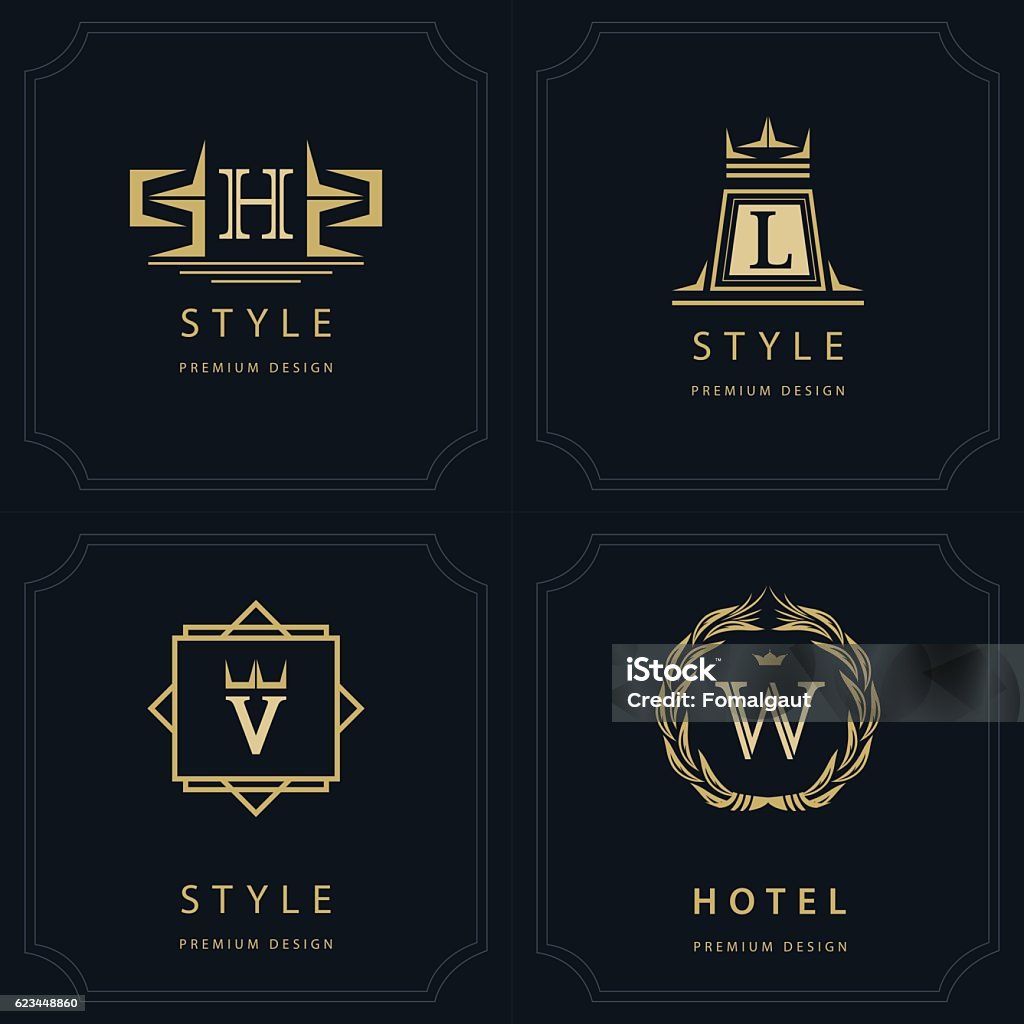 Executive Monogram Monogram Design Elements Graceful Template English Letters Business ...