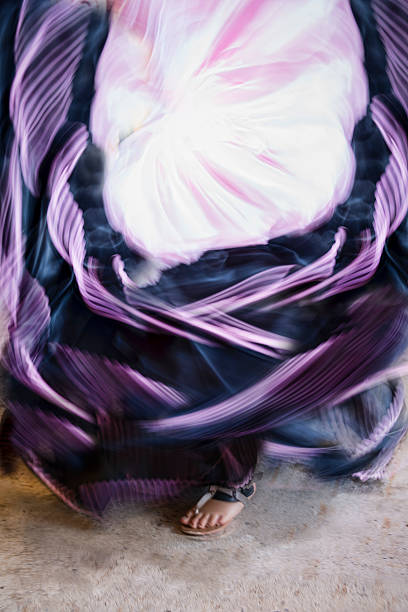 istock Abstract of traditional dancer with motion blur 623450868