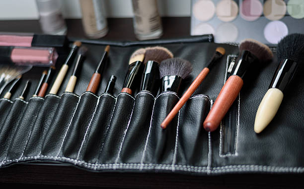 istock brushes for makeup in a special bag in background cosmetics 623451546