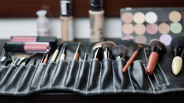 istock brushes for makeup in a special bag in background cosmetics 623451612