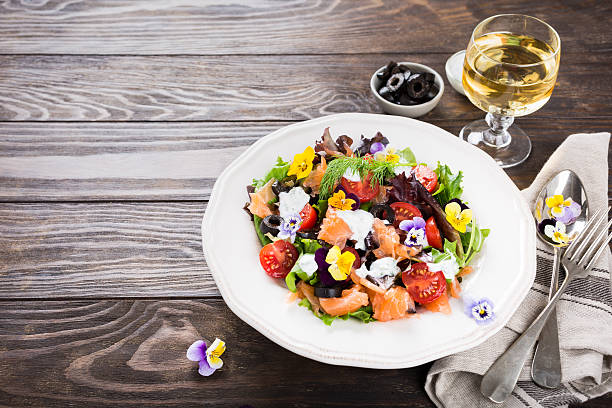 istock Fresh salad with smoked salmon 623451640