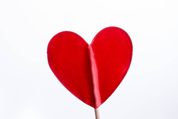 istock Red heart shape at the top of a stick 623452150