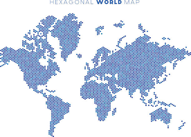 3,600+ Hexagon World Map Stock Photos, Pictures & Royalty-Free Images ...