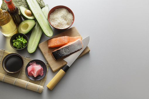 Fresh tuna nigiri sushi