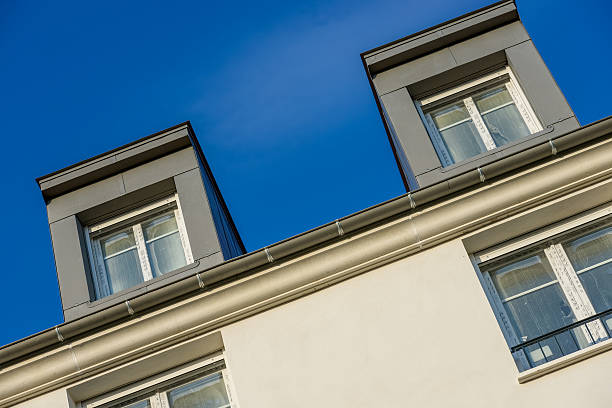 istock Residental Building on sky background. Exterior 623455920