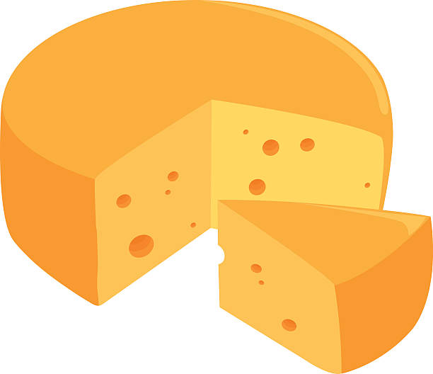 ilustrações de stock, clip art, desenhos animados e ícones de roda de queijo - cheese wheel cheese cheddar wheel