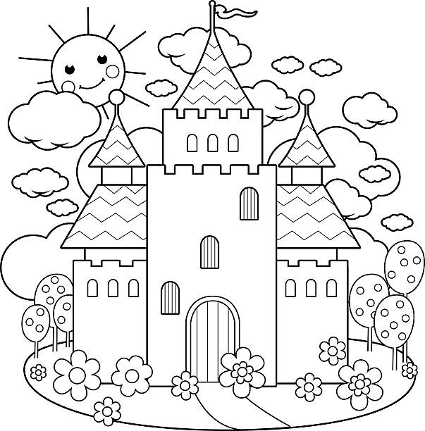 Ilustración de Castillo Del Cuento De Hadas Y Página Del Colorante De Las Flores y más Vectores Libres de Derechos de Castillo - Estructura de edificio - iStock Ilustración de Castillo Del Cuento De Hadas Y Página Del Colorante De Las Flores y más Vectores Libres de Derechos de Castillo - Estructura de edificio - iStock
