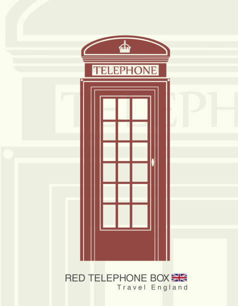 figur eines roten telefonstiefels - telephone cabin london england telephone booth stock-grafiken, -clipart, -cartoons und -symbole