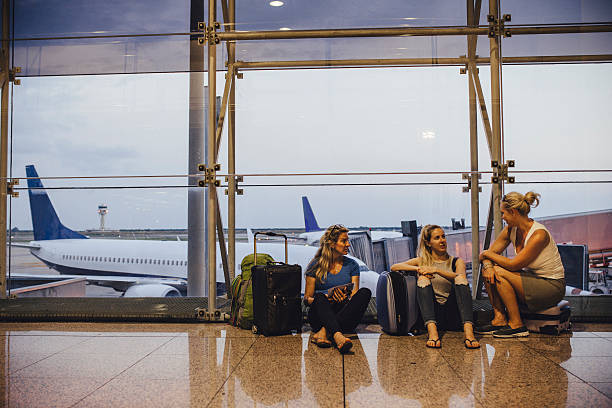 istock Friends Waiting at an Airport 623486952