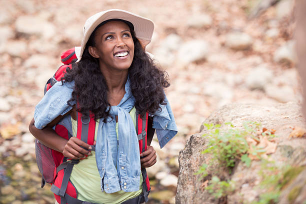 istock Adventurous woman outdoor. 623487020