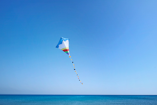 colorful kite flying in the wind