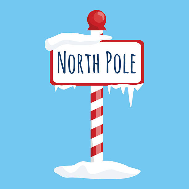 雪と氷、冬とクリスマスアイコン北極記号 - pole sign north north pole点のイラスト素材／クリップアート素材／マンガ素材／アイコン素材