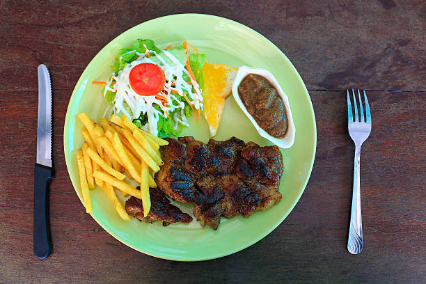 istock Top view the food steak 623500260