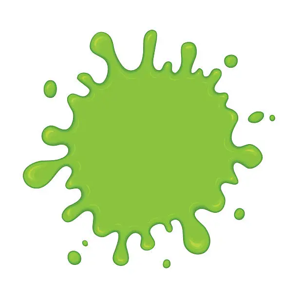 Vector illustration of Green slime splash blot