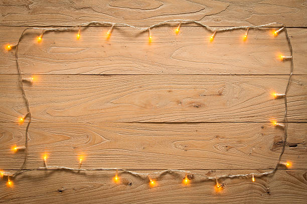istock Christmas lights in the wood 623501180