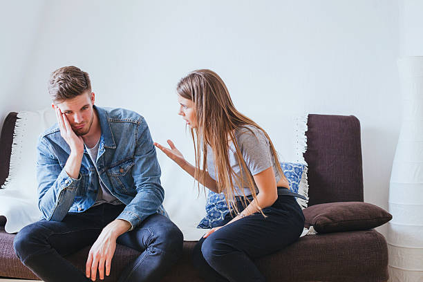 istock scandal, relationship problems in young family couple 623502400