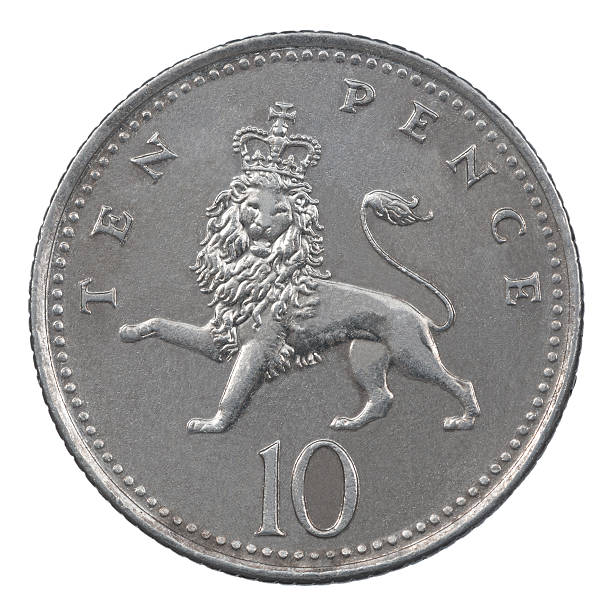 ten pence coin - british currency coin two pence coin british coin imagens e fotografias de stock