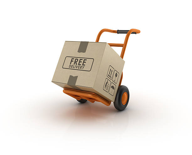 istock Hand Truck Carrying Free Delivery Cardboard Boxe 623506640