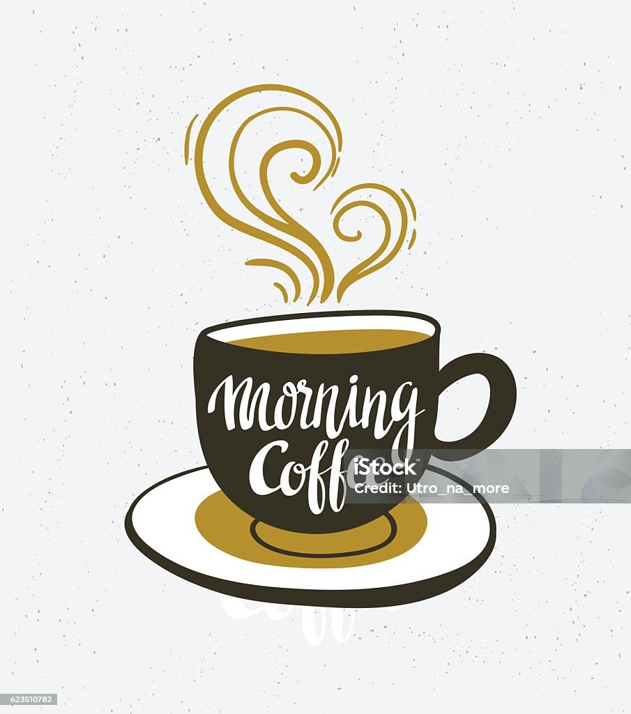 Nền Vector Với Không Gian Và Tách Với Chữ Cà Phê Buổi Sáng Hình ...