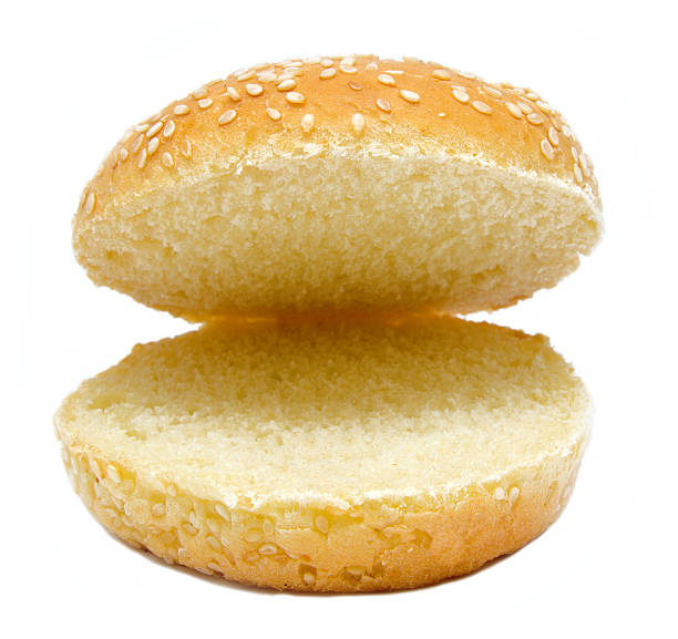 istock two half of burger bread isolated on white 623513334