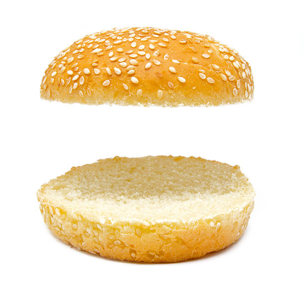 istock two half of burger bread isolated on white 623513346