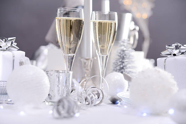 istock white silver new year eve christmas luxury restaurant table champagne 623516354