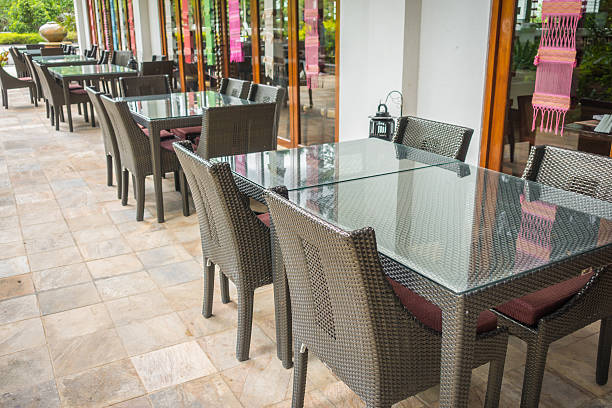 istock Table and chair in restaurant 623517862