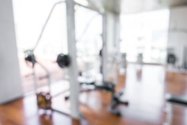 istock Abstract blur Fitness centre with training equipment 623519026