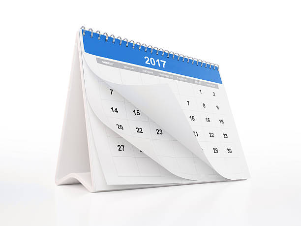istock Blue Monthly Desktop Calendar: 2017 623519674