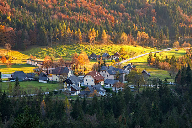 istock Village Trenta at sunset 623521314