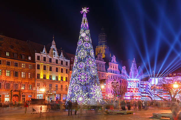 istock Light laser show on Market Square, Wroclaw, Poland 623523896