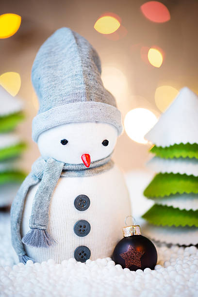 istock Cute festive Christmas snowman 623524948