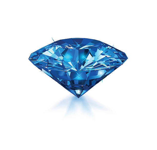 白い背景に隔離された美しい青い宝石サファイア。 - sapphire点のイラスト素材／クリップアート素材／マンガ素材／アイコン素材