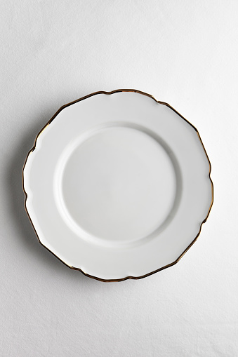 Plate, White Color,Empty Plate, White Background