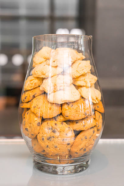 istock Cookies in a glass jar on a table 623527388
