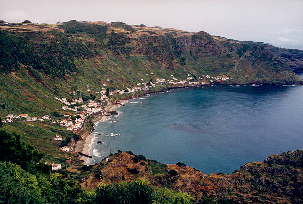 Santa Maria Island - St. Lawrence Bay stock photo