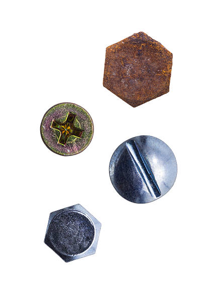 istock Close up old and rusty nut or screw head, 623528946