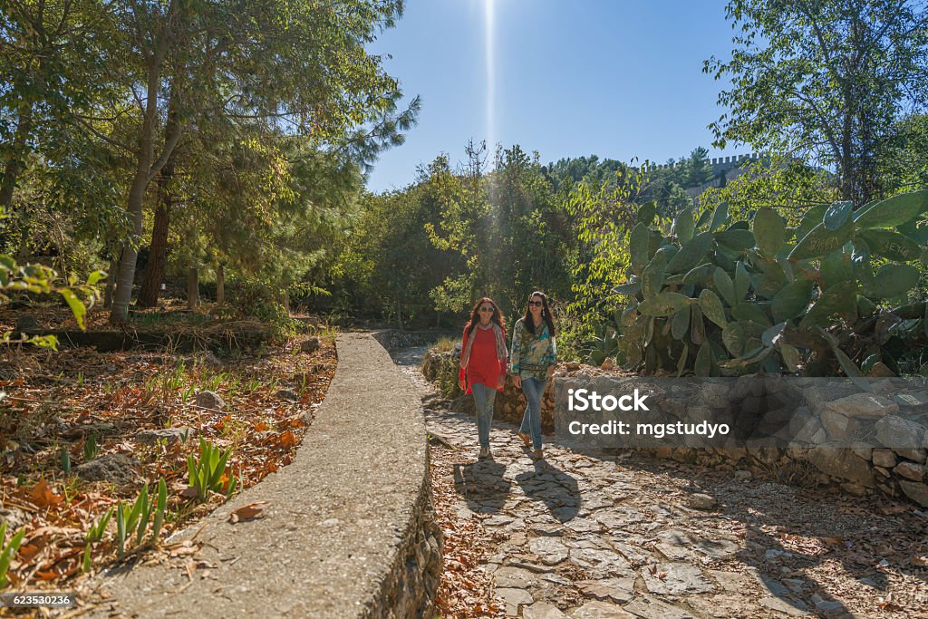 joung womens walking at the olt town joung womens walking at the olt town  alanya turkey Activity Stock Photo