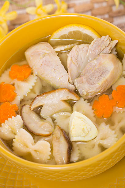 istock Italian soup with chicken and mushroom pasta 623531764
