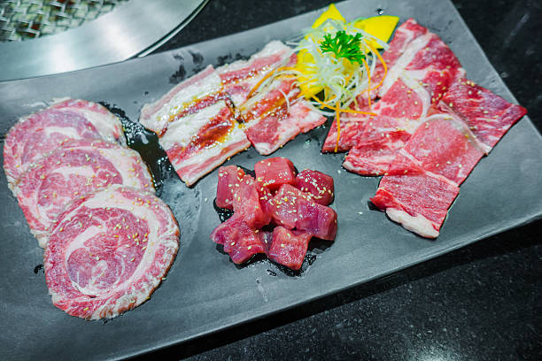 istock Mixed kinds of raw meat 623531930