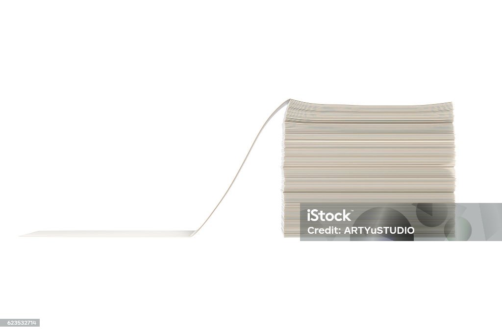 Side View Stack Of Paper Paper Stack Side View Stock Photo - Download Image Now - Bar Code ...