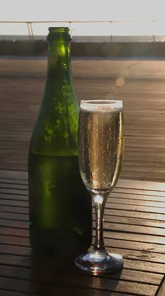 A great way to end the day with sparkling wine at sunset on the port.
