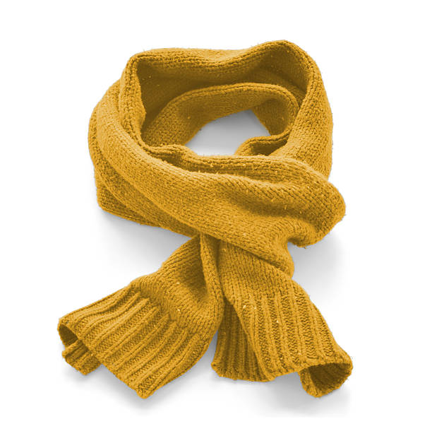 istock Orange warm scarf on a white background 623537482