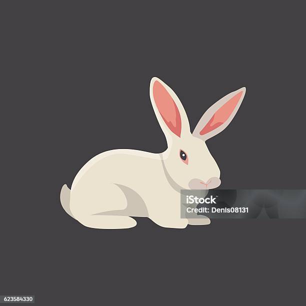 Vector Image White Rabbit White Rabbit Vector Stock Illustration - Download Image Now - Animal ...