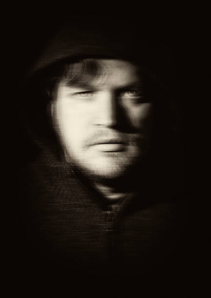 istock Abstract Black and White Portrait of a Man 623585090