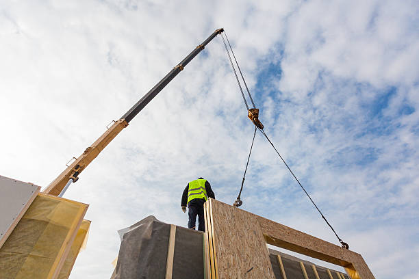 insulated panels sip. building new frame energy-efficient house - subcontractor imagens e fotografias de stock