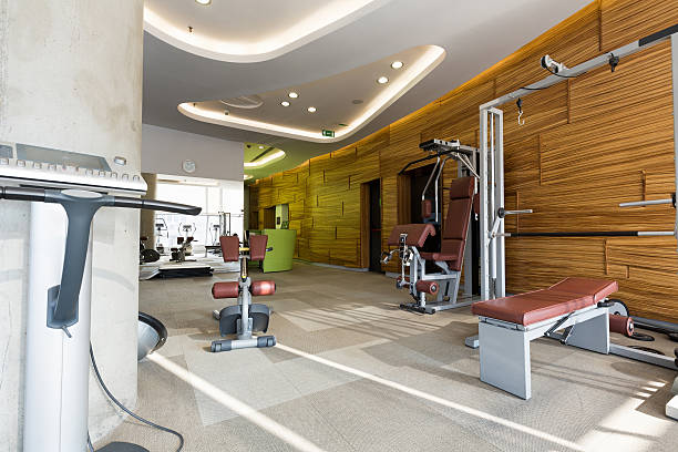 istock Interior of a modern hotel gym 623588198