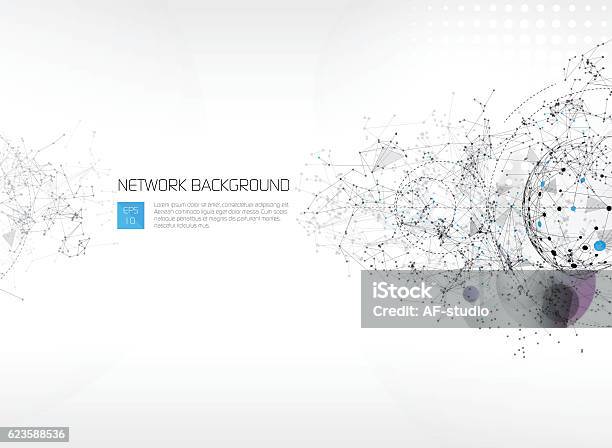 Abstract 2d Network Background Abstract Network Background Stock Illustration - Download Image Now ...